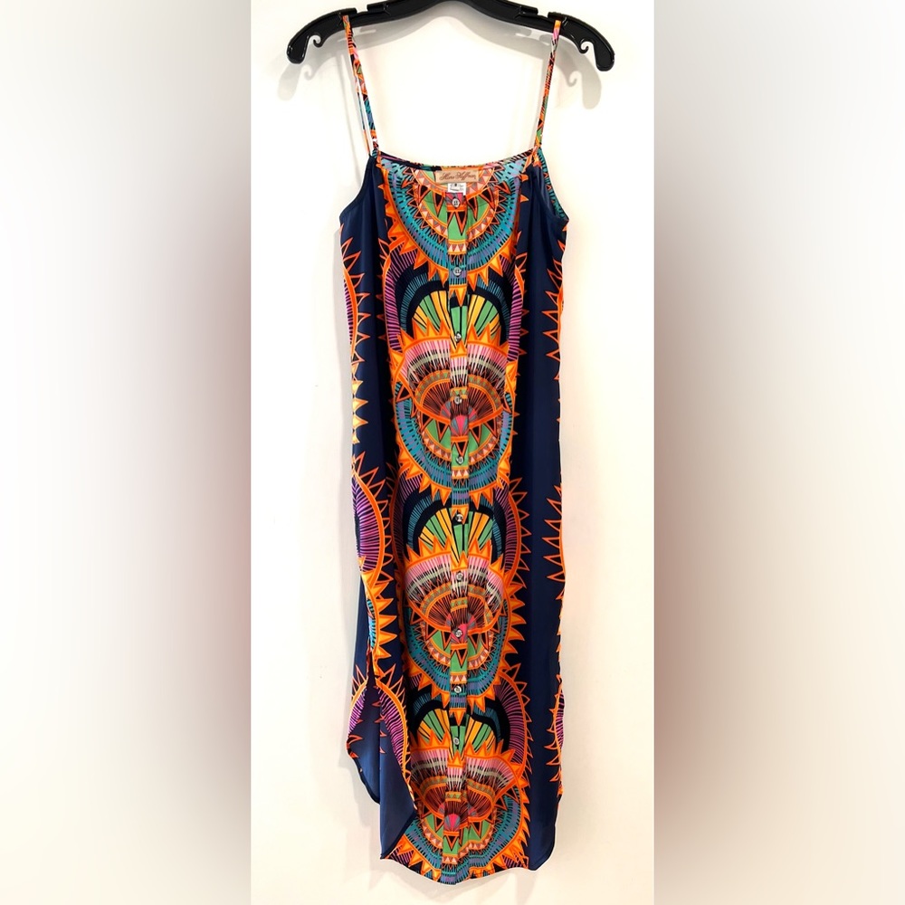 Mara Hoffman button down midi Dress. size S.
Excellent condition! Aztec print